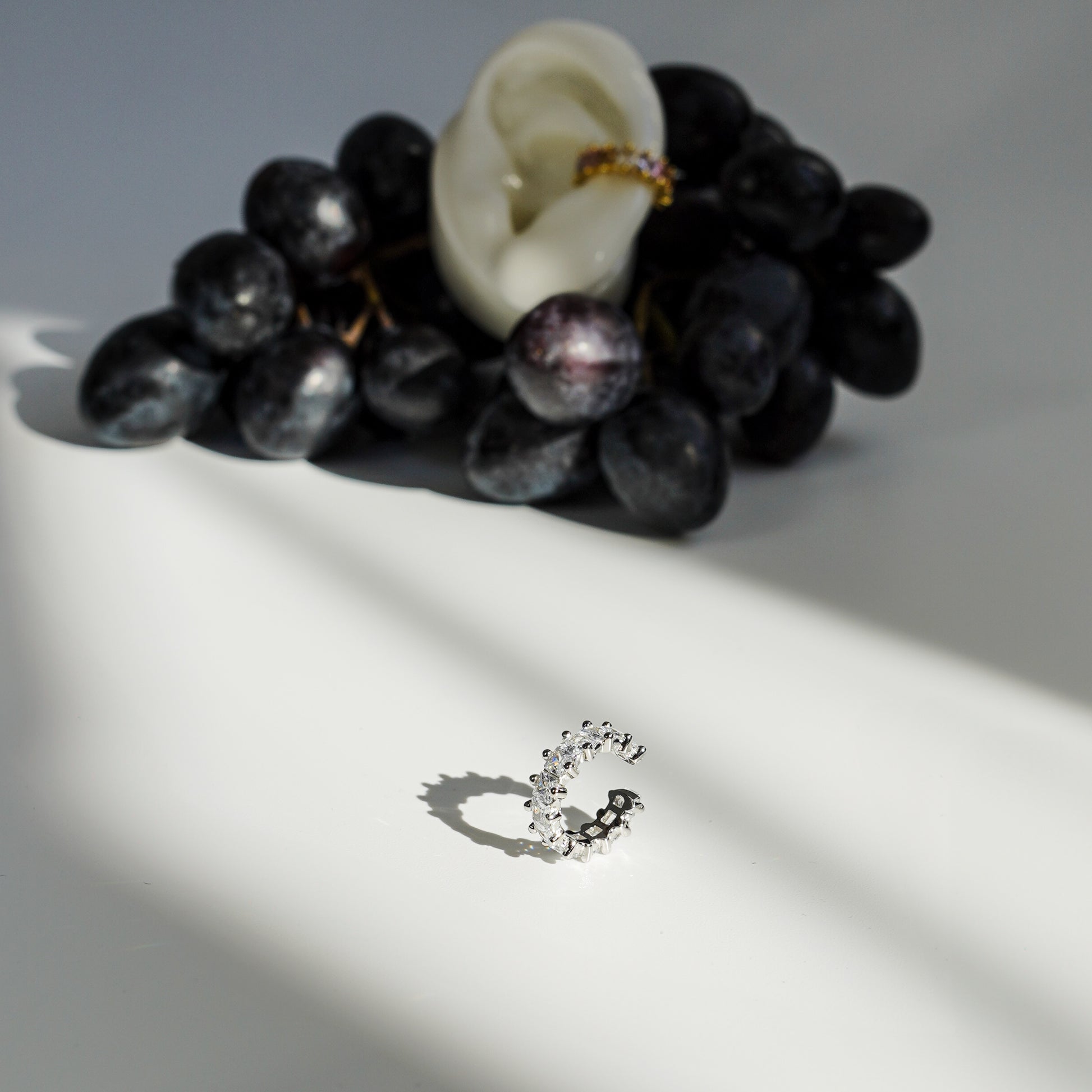 Crystal Glow Ear Cuff – 925 Silver
