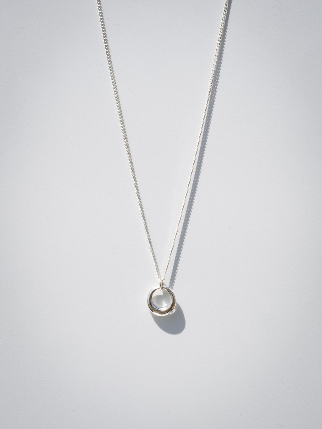 Eternal| Sterling Silver Circle Pendant Necklace