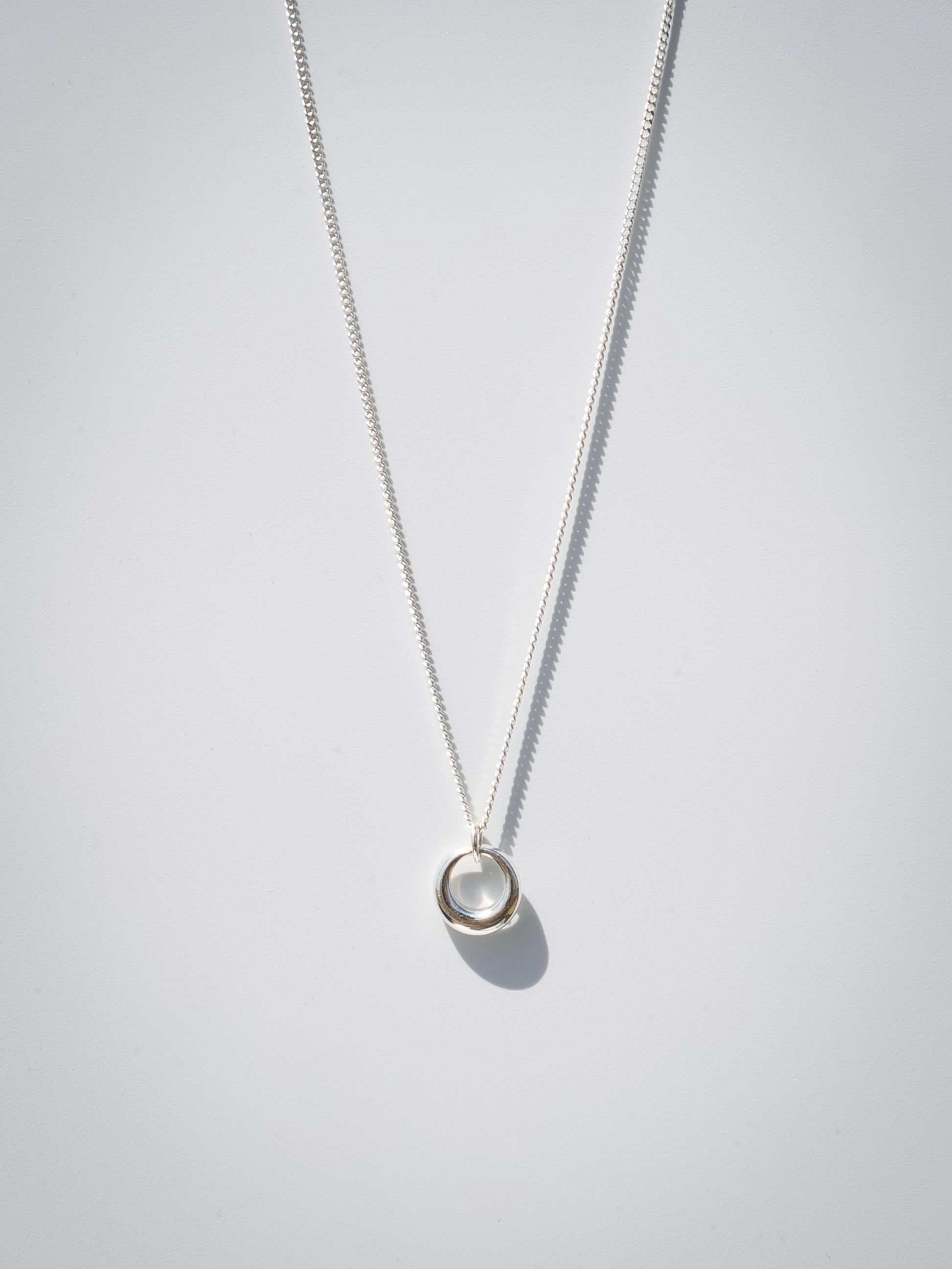 Eternal| Sterling Silver Circle Pendant Necklace