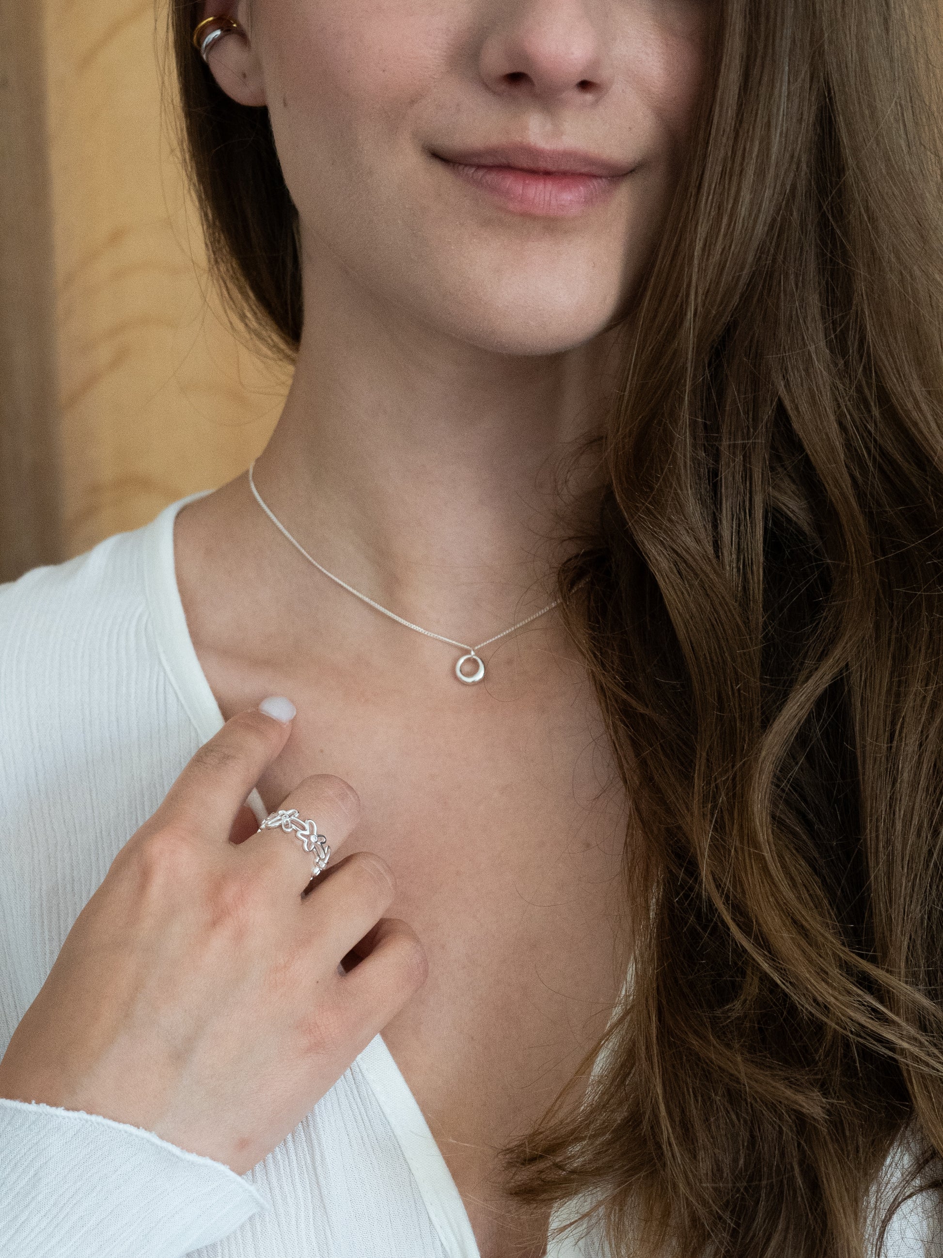 Eternal| Sterling Silver Circle Pendant Necklace