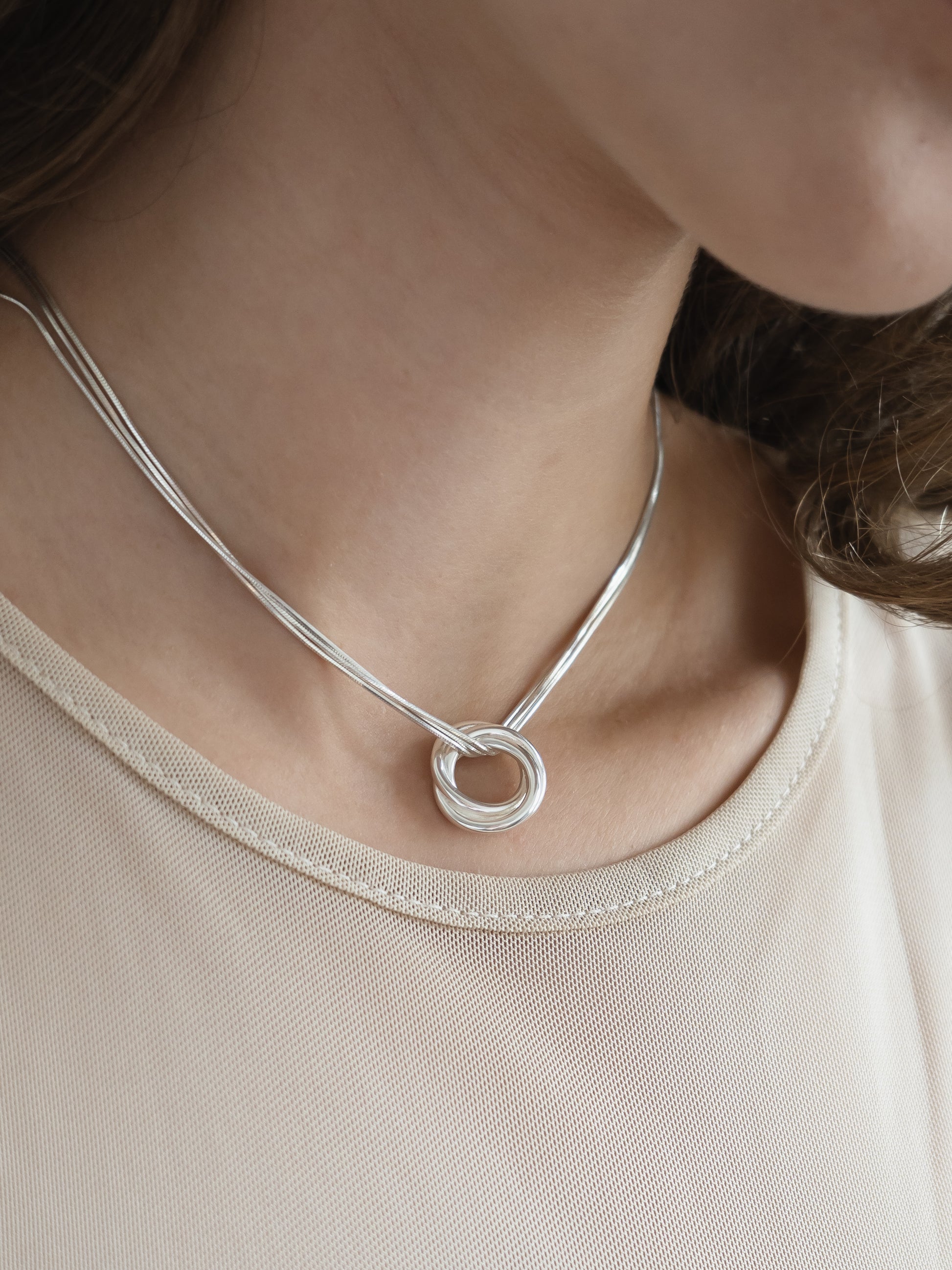 The Three Necklace |  Silver Symbol of Strength & Love