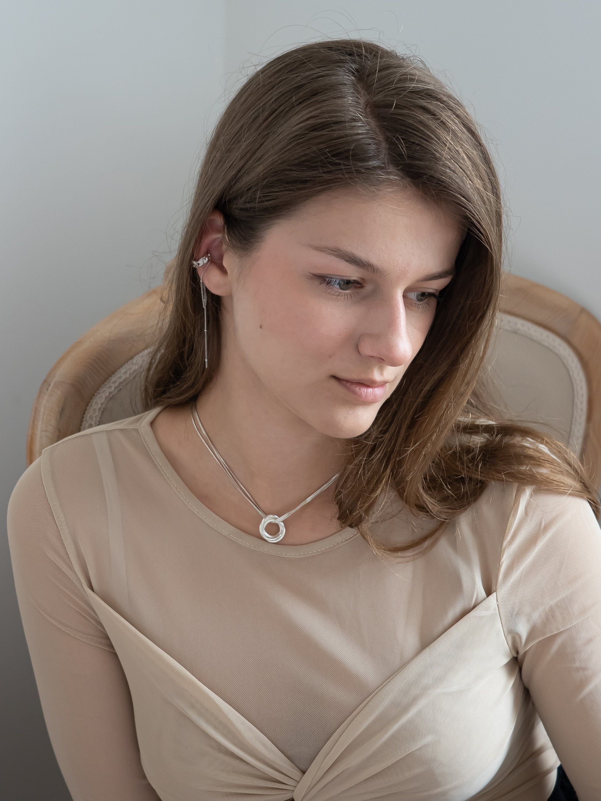 The Three Necklace |  Silver Symbol of Strength & Love