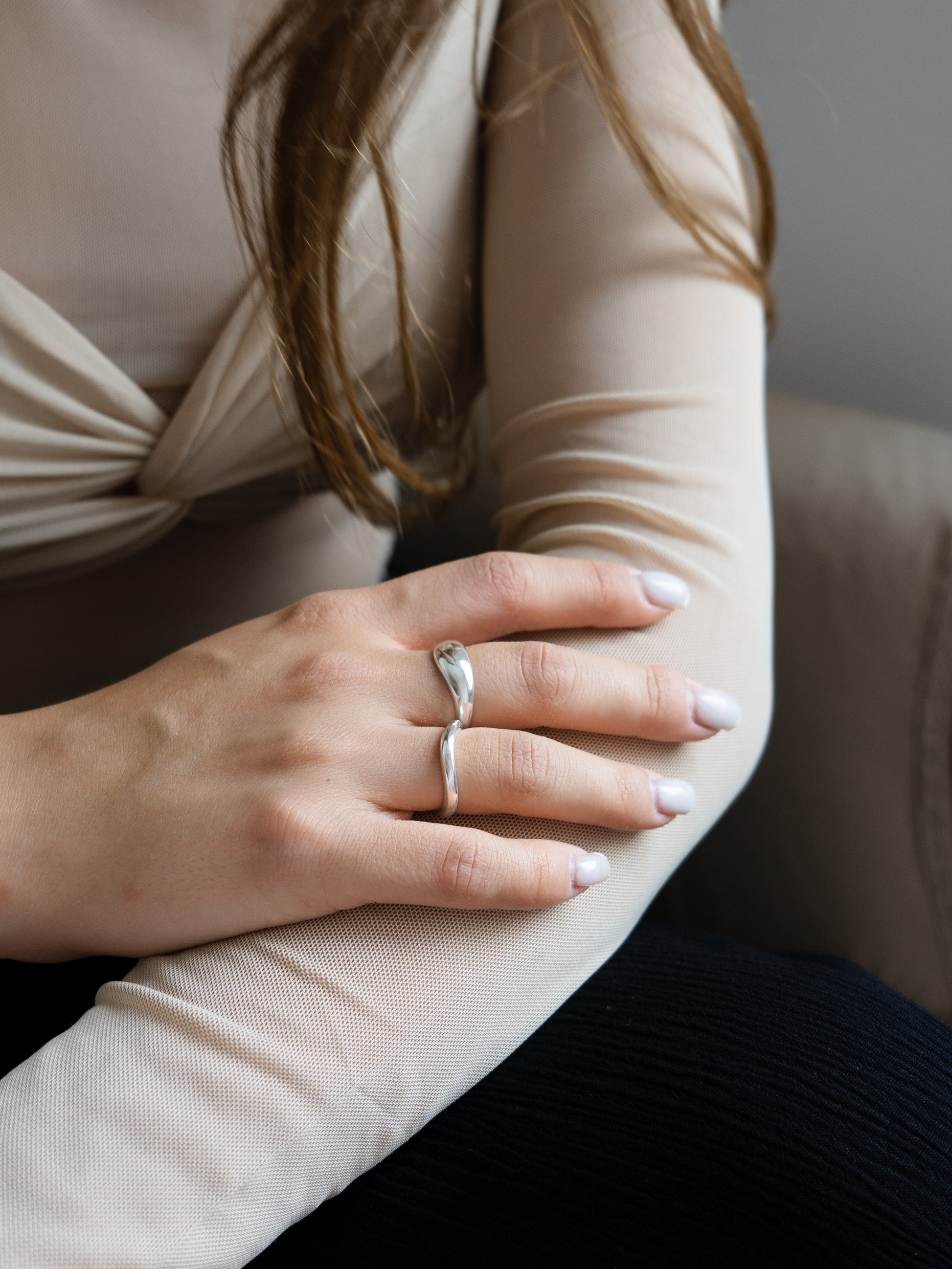 Infinite Duo – Set of 2 Adjustable Sterling Silver Rings