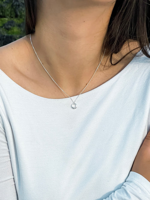 Eternal| Sterling Silver Circle Pendant Necklace