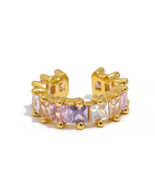 Color Bloom Ear Cuff – 925 Silver or Gold Plated