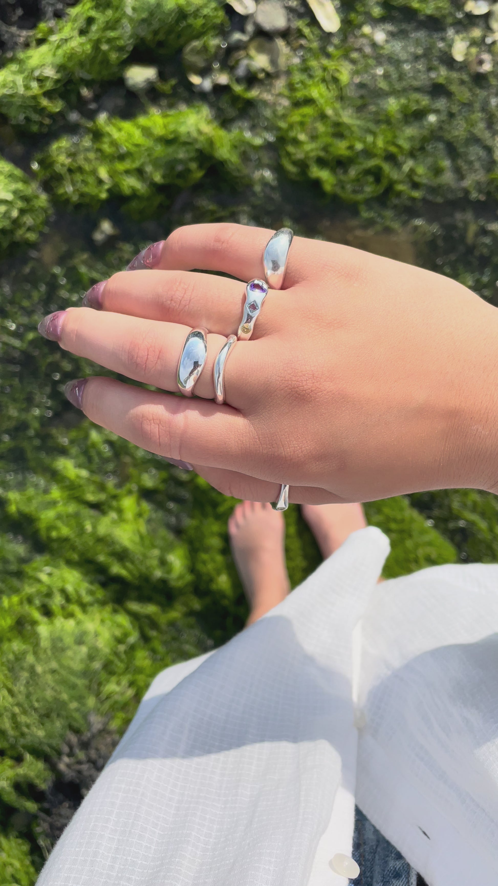 Infinite Duo – Set of 2 Adjustable Sterling Silver Rings