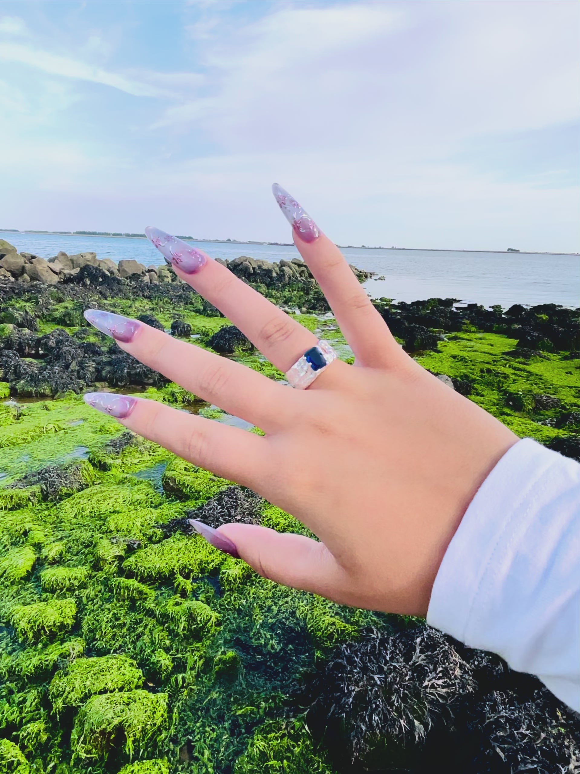 "Ocean Depth" – Sterling Silver Ring 925 with Deep Blue Zirconia